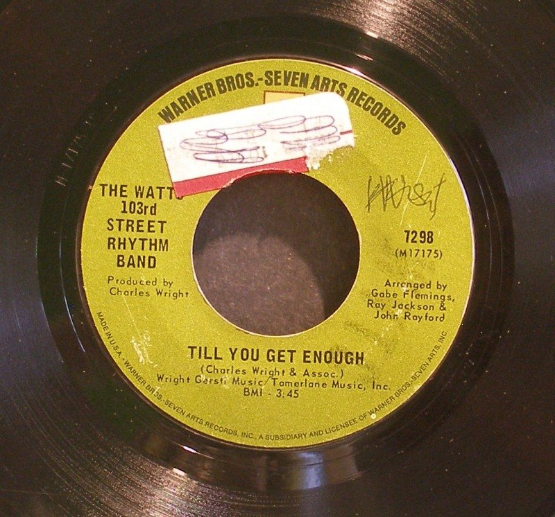 CHARLES WRIGHT~Till You Get Enough / Light My Fire~ Warner Bros. 7298 1969, 45