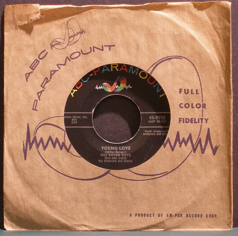 ROVER BOYS~Young Love / From a School Ring to a Wedding Ring~ ABC-Paramount 45-9732 1956, 45
