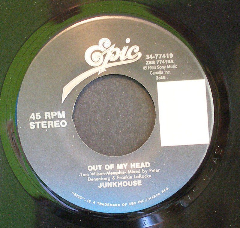 JUNKHOUSE~Out of My Head / The Buffalo Skinner~ EPIC 34-77419 1993, 45