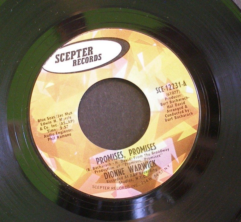 DIONNE WARWICK~Promises, Promises / Whoever You Are, I Love You~ Scepter SCE-12231 1968, 45