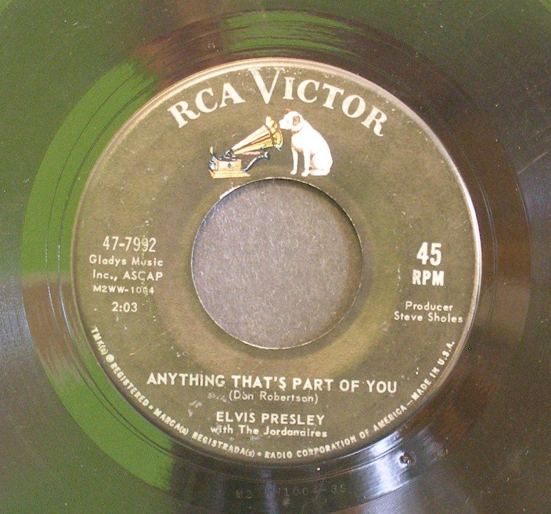 ELVIS PRESLEY~Good Luck Charm / Anything That's Part of You~ RCA Victor 47-7992 1962, 45