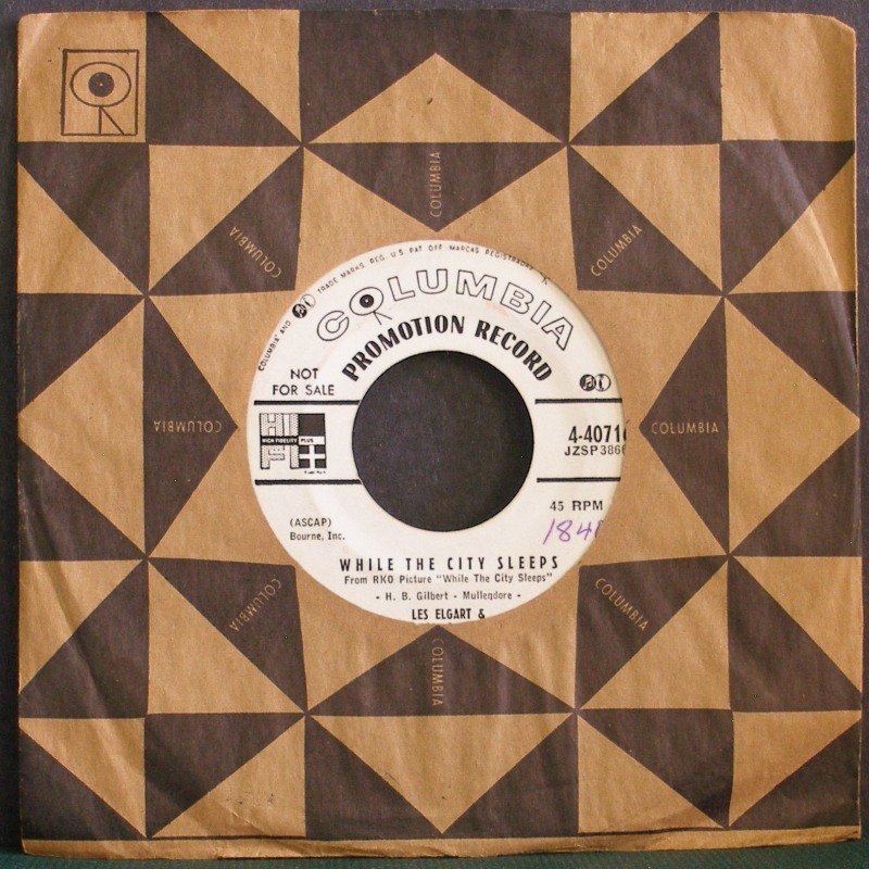 LES ELGART~While the City Sleeps / What D'ya Know~ Columbia 4-40716 PROMO 45 VG+