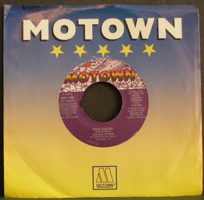DIANA ROSS~This House / Paradise~ Motown MOT-1998 1989, 45