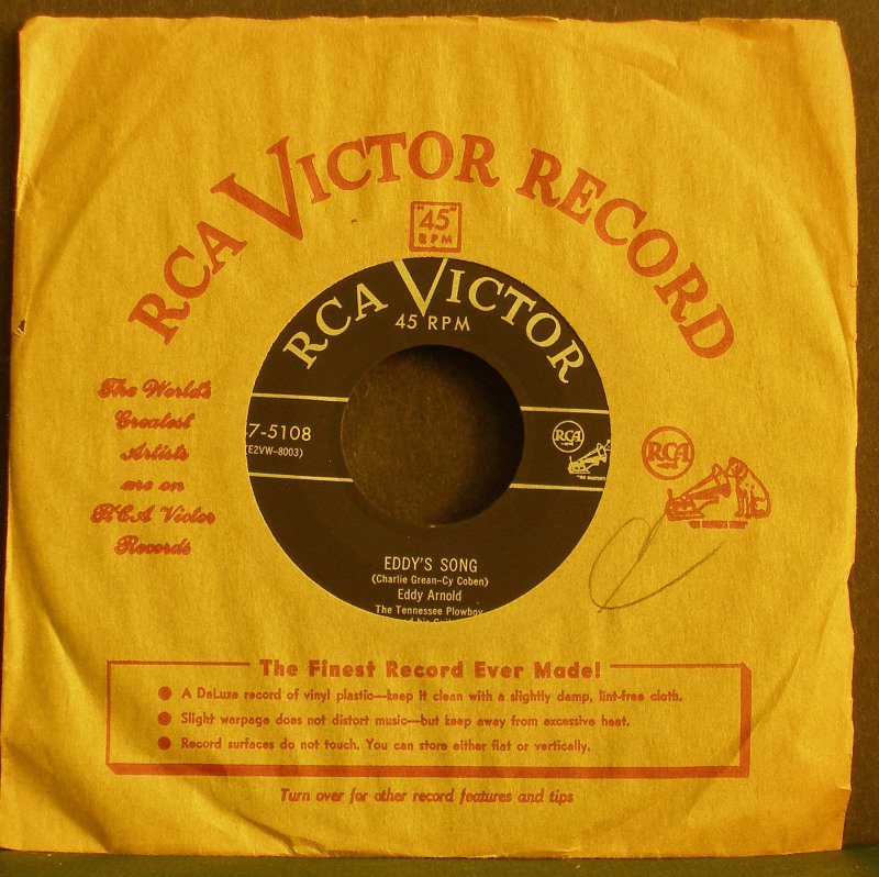 EDDY ARNOLD~Eddy's Song~ RCA Victor 47-5108 1952, 45
