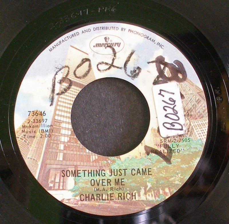 CHARLIE RICH~Something Just Came Over Me / The Best Years~ Mercury 73646 1974, 45