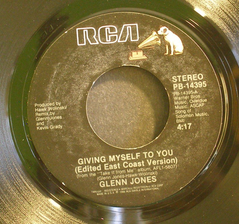 GLENN JONES~Giving Myself to You / Set the Night on Fire~ Rca PB 14395 1986, 45