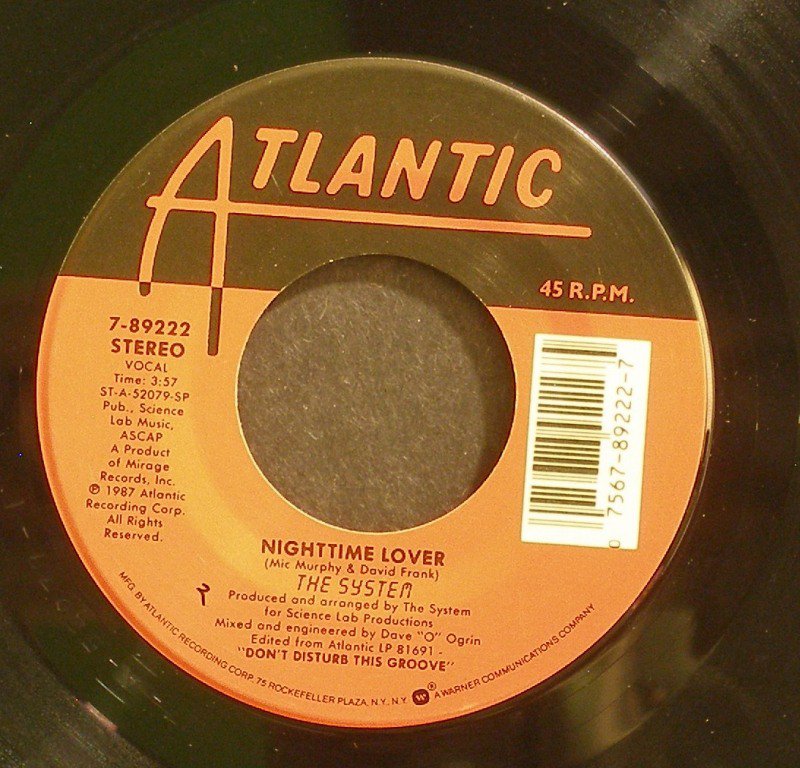 SYSTEM~Nighttime Lover / Save Me~ Atlantic 7-89222 1987, 45