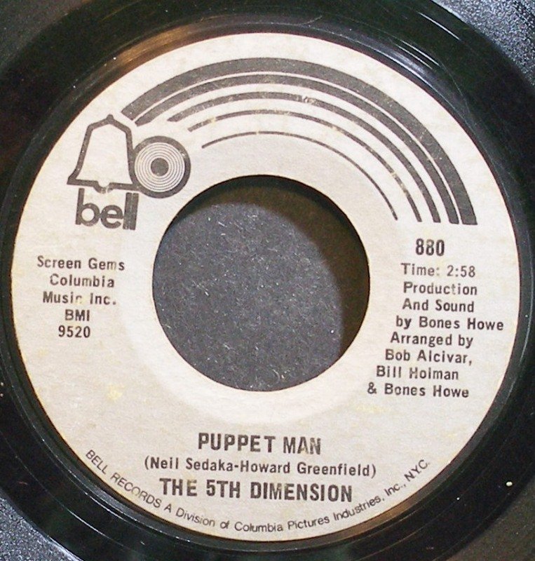THE 5TH DIMENSIONPuppet ManBell 880 (Soul) Mono 45