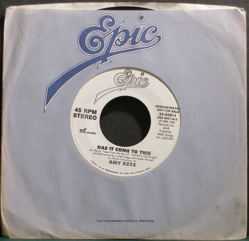 AMY KEYS~Has it Come to This~EPIC 68911 (Soul) Promo Rare M- 45