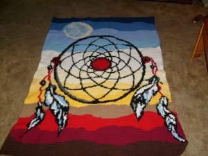 crocheted afghan