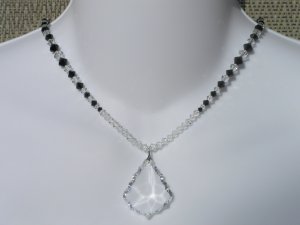  Jet & Clear baroque necklace