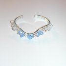 Cuff - aquamarine and clear