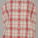 DOCKERS Women's sleeveless plaid button up shirt SMALL PETITE