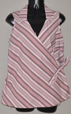 OLD NAVY Women's stretch sleeveless striped maternity wrap shirt SMALL