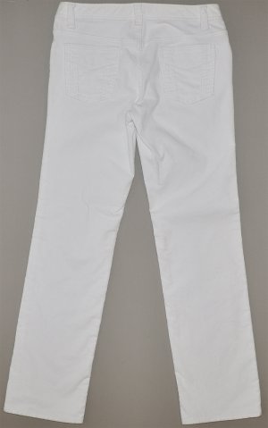 BANANA REPUBLIC Women's white stretch flat front corduroy pants 8 REG NWOT