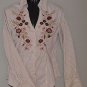 EXPRESS Women's l/s button up v-neck dress shirt 6