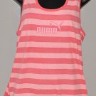 PUMA Women's pink striped tank top LARGE