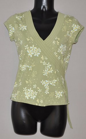 OLD NAVY Women's s/s stretch perfect fit floral printed shirt EXTRA SMALL