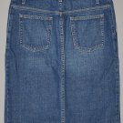 J. CREW Women's straight jean knee length skirt with front slit 4 reg