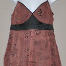 EXPRESS Women's pink & black lined silk tank top MEDIUM