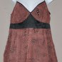 EXPRESS Women's pink & black lined silk tank top MEDIUM