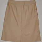 GAP Women's beige a line knee length button up khaki skirt with back slit 12 reg