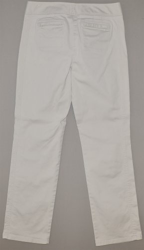 ANN TAYLOR LOFT Women's flat front stretch boot cut khaki pants 8 reg
