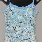 THE LIMITED Women's stretch Paisley print tank top with built in bra MEDIUM