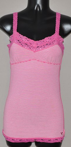 AMERICAN EAGLE Women's stretch striped spaghetti strap tank top SMALL