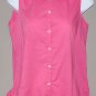 LIZ CLAIBORNE Women's pink sleeveless fitted button up shirt SMALL PETITE