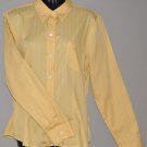 THE LIMITED Women's yellow l/s striped fitted button up dress shirt LARGE
