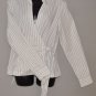 THE LIMITED Women's l/s stretch metallic striped wrap shirt MEDIUM
