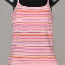 EXPRESS Women's stretch striped tank top with built in bra MEDIUM