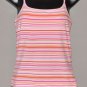 EXPRESS Women's stretch striped tank top with built in bra MEDIUM