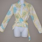 EXPRESS Women's l/s floral print wrap shirt size 3 / 4