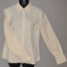 TOMMY HILFIGER Women's yellow l/s striped fitted button up shirt MEDIUM