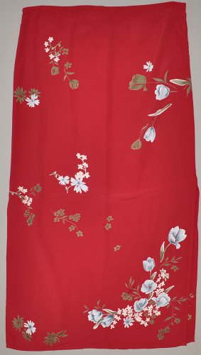 AMERICAN EAGLE Women's red long straight floral print drawstring skirt SMALL