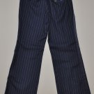 AMERICAN EAGLE Women's flat front pin stripe flare leg wool dress pants 4