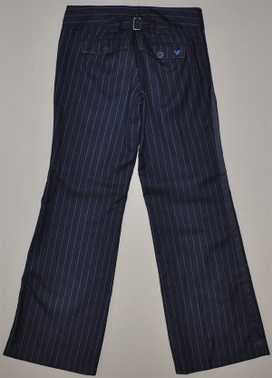 AMERICAN EAGLE Women's flat front pin stripe flare leg wool dress pants 4