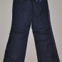 AMERICAN EAGLE Women's flat front pin stripe flare leg wool dress pants 4