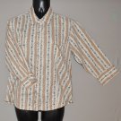 COLUMBIA Women's 3/4 sleeve fitted snap up shirt MEDIUM PETITE