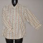 COLUMBIA Women's 3/4 sleeve fitted snap up shirt MEDIUM PETITE