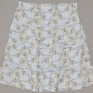 AMERICAN EAGLE Women's elastic waist floral knee length silk tiered skirt 2