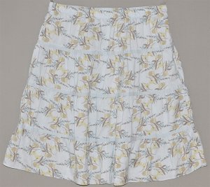 AMERICAN EAGLE Women's elastic waist floral knee length silk tiered skirt 2