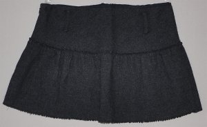 AMERICAN EAGLE Women's dark gray lined a line wool mini skirt 6