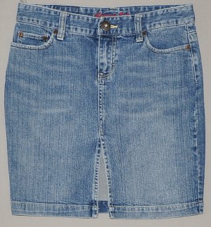 AMERICAN EAGLE Women's above knee length Jean pencil skirt with front slit 2 reg
