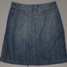 TALBOTS Womens stretch a line jean skirt 2 petite NWOT