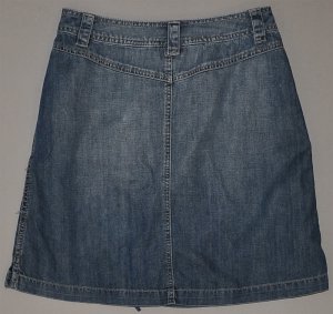 TALBOTS Womens stretch a line jean skirt 2 petite NWOT