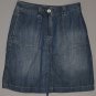 TALBOTS Womens stretch a line jean skirt 2 petite NWOT