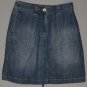 TALBOTS Womens stretch a line jean skirt 2 petite NWOT